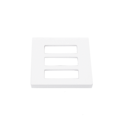 Lutron Claro CW3WH | Placa de pared 3 espacios | Blanco brillante