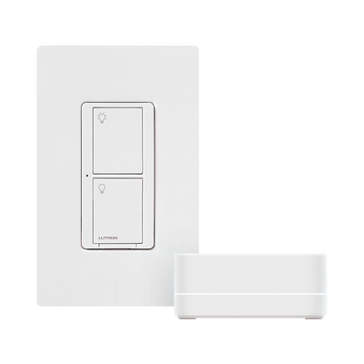 Lutron Caséta PBDGPKG1WS | Kit Hub + Switch On/Off