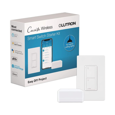Lutron Caséta PBDGPKG1WS | Kit Hub + Switch On/Off