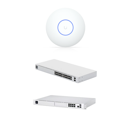 Paquete Unifi Ubiquiti 2 WAN | 2 Internets | 3 Access Points | Red interna solida.
