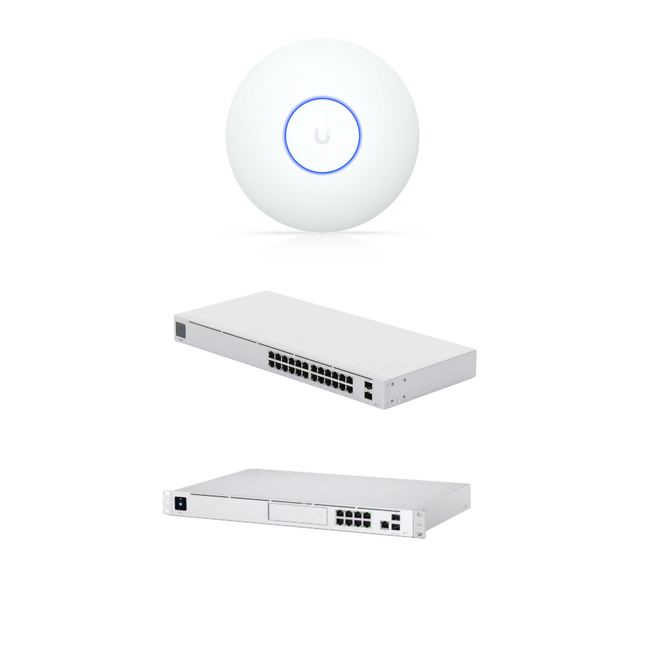 Paquete Unifi Ubiquiti 2 WAN | 2 Internets | 3 Access Points | Red interna solida.