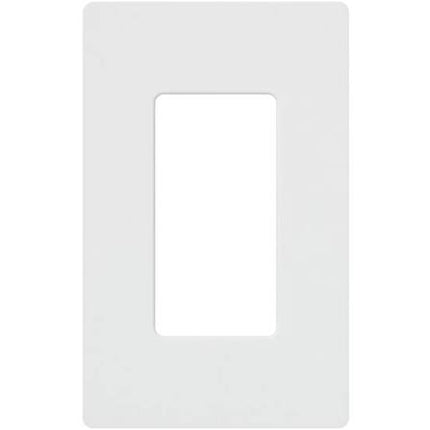 Placa CW1WH Claro 1 Gang Blanca / Placa de Pared Decoradora / 1 Espacio / Sin Tornillos Visibles / Termoplástico Blanco Brillante / 11.9 x 7.5 cm