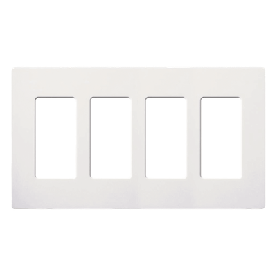 Lutron Claro SC-4-SW | Placa de Pared 4 Espacios