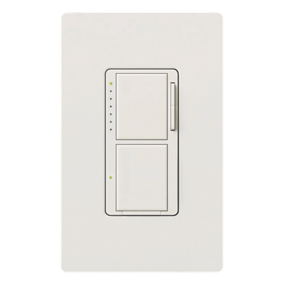 Lutron Maestro MAL3S25SW | Atenuador e interruptor doble 300 W incandescente-halógeno