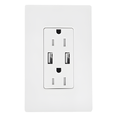 Lutron Claro SCR15UBTRSW | Receptáculo 15 A 125 V~ 60 Hz