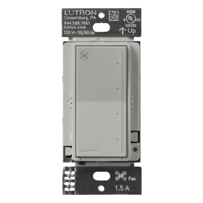 Control de ventilador de pared / táctil 4 velocidades / 1.5 A máx / neutro requerido / Pebble / RadioRA 3