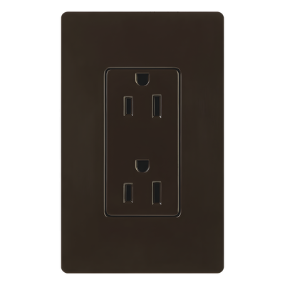 Lutron Claro CAR-15-BR-S | Tomacorriente Dúplex 15 A
