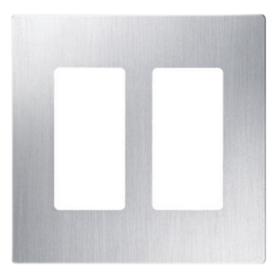 Lutron Claro CW2SS | Placa de Pared 2 Espacios Diseño sin Tornillos