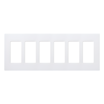 Lutron Claro CW6-WH | Placa de Pared Decoradora 6 Espacios