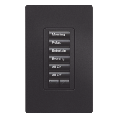 Lutron RadioRA 2 RRDW6BRLMN | Teclado de Pared 6 Botones con Subir