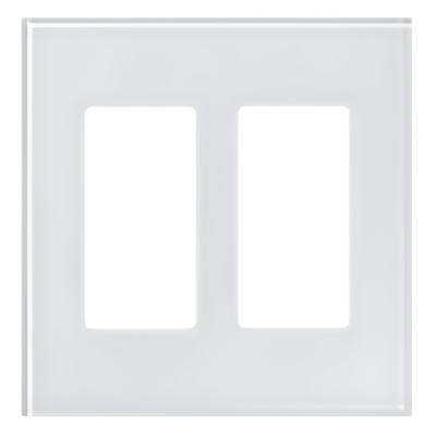 Lutron LFGR-2-CWH | Placa de cristal 2 espacios