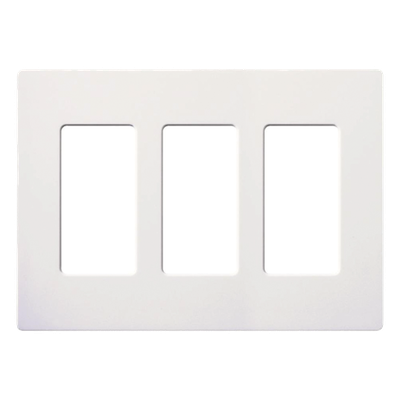 Lutron Maestro SC-3-SW | Placa de Pared 3 Espacios Diseño Screwless
