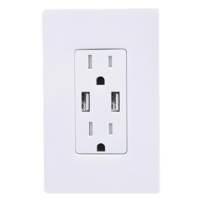 Lutron LTRF15UBTRCWH | Tomacorriente USB 15 A 125 V~