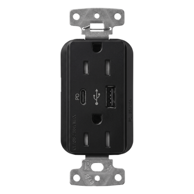 Lutron Claro SCR15ACTRMN | Receptáculo con USB 15 A 125 V~