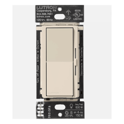 Lutron Caséta DVRF6LLA | Atenuador de Pared Inalámbrico Sin Neutro