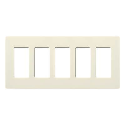 Lutron Claro SC5BI | Placa de Pared 5 Espacios