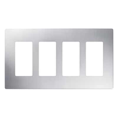 Lutron Claro CW4-SS | Placa de Pared 4 Espacios