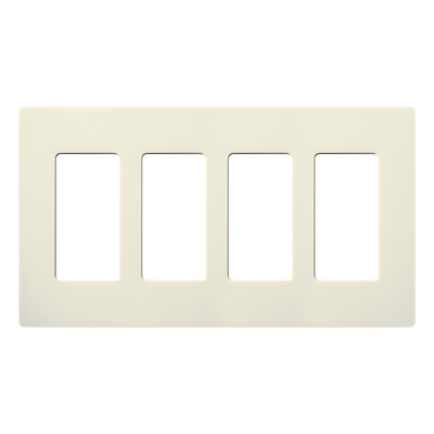 Lutron Claro SC4BI | Placa de Pared Screwless 4 Espacios