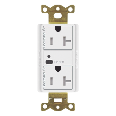 Lutron CAR2S20DTRWH | Receptáculo Inalámbrico Dúplex 20 A
