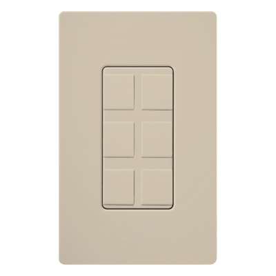 Lutron Claro SC6PFTP | Marco de 6 puertos Conectores snap-in de red, teléfono y coaxial