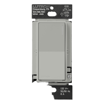 Apagador de pared / 8 A iluminación / 5.8 A motor (1/4 HP) / neutro requerido / multilocación / Pebble / RadioRA 3