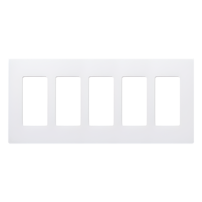 Lutron Claro CW5WH | Placa de Pared Decorativa 5 Espacios