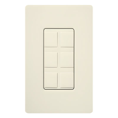 Lutron Claro SC-6PF-BI | Marco de Pared 6 Puertos