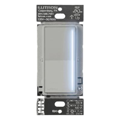 Atenuador de pared / 250 W LED-CFL o 500 W Inc/Hal/ELV o 400 VA MLV / neutro / RTISS / Pebble / RadioRA 3