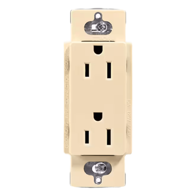 Lutron Claro CAR15IVS | Receptáculo Dúplex 15 A