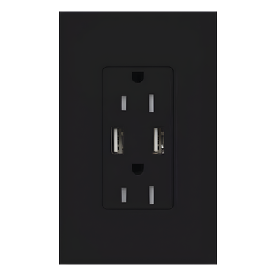 Lutron Claro SCR15UBTRMN | Tomacorriente de Pared 15 A