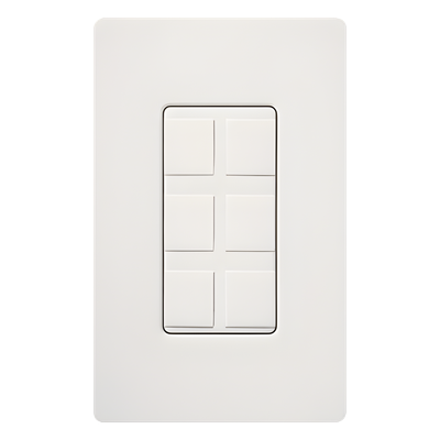 Lutron Claro SC6PFSW | Marco de 6 Puertos Personalizable Conectores a Presión