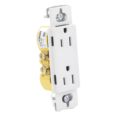 Lutron Claro SCR15SWL | Tomacorriente Dúplex 15 A