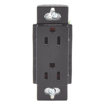 Lutron CAR15BLS | Tomacorriente dúplex 15 A 125 V | Claro Negro