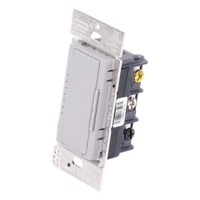Atenuador de Pared Inalámbrico / 250 W LED/CFL / 500 W Incandescente / Neutro Opcional con RTISS / FASS / Radiofrecuencia 431-437 MHz / Alcance 9 m (29.5 ft) / Control Multiubicación