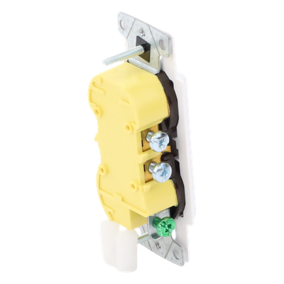 CAR15WH Tomacorriente Dúplex / 15 A / 125 V / Estilo Decorador / Perfil Delgado / Terminales de Tornillo
