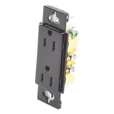 Lutron CAR15BLS | Tomacorriente dúplex 15 A 125 V | Claro Negro