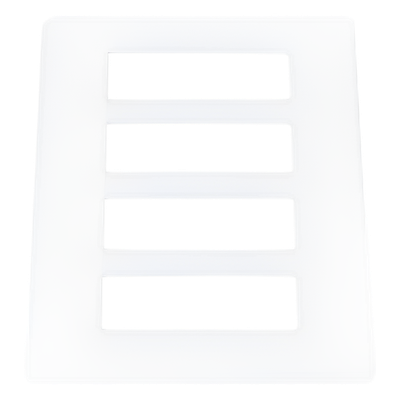 Lutron Claro CW4WH | Placa de pared 4 espacios | Blanco brillante